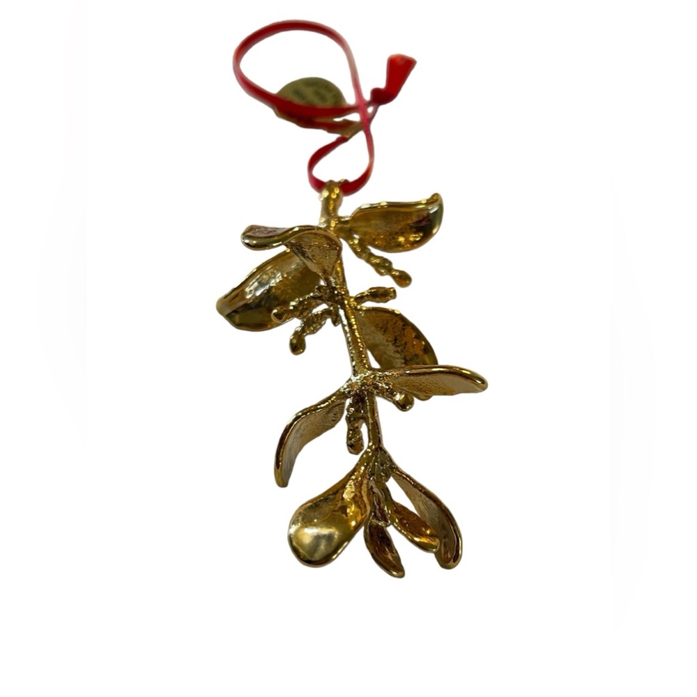 24K Gold Plated Mistletoe Ornament - Picture 6 of 8